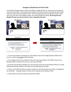 Changes to Student ID and Print Cards