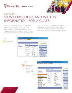 VIEW ENROLMENT AND WAITLIST INFORMATION FOR A CLASS