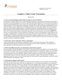 Complete a Daily Living Presentation