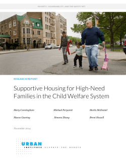 Supportive Housing for High-Need Families in the