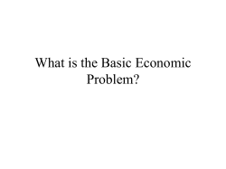 The Basic Economic Problem