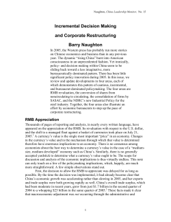 Incremental Decision Making and Corporate Restructuring Barry