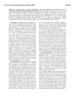 THERMAL CONVECTION IN SOLID NITROGEN - USRA