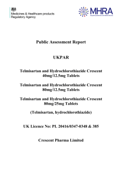 Telmisartan and Hydrochlorothiazide 40mg/12.5 mg, 80 mg/12.5 mg