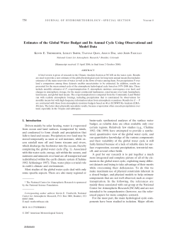 Estimates of the Global Water Budget and Its Annual Cycle Using
