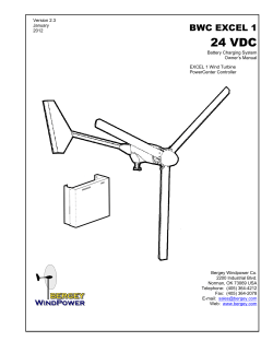 Excel 1 Owners Manual