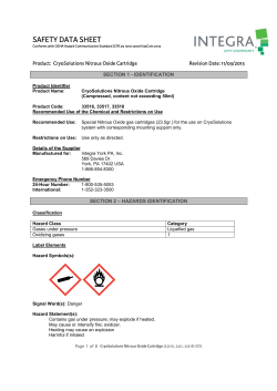 Nitrous Oxide SDS