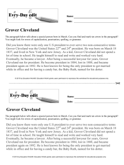 Grover Cleveland Grover Cleveland