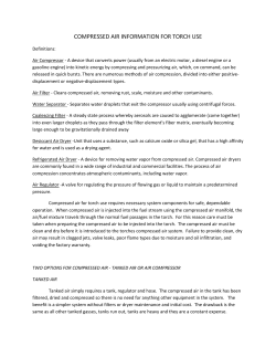 compressed air information for torch use