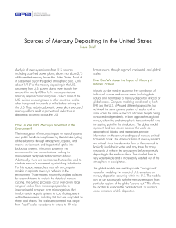Sources of Mercury Depositing in the United States