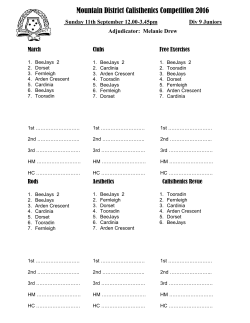 Mountain District Calisthenics Competition 2016