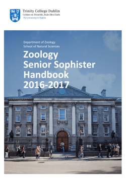 Handbook 2016 - Trinity College Dublin
