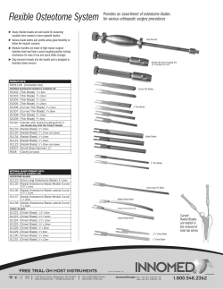 Flexible Osteotome System Provides an assortment of osteotome