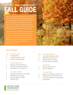 fall guide - Central Park Conservancy