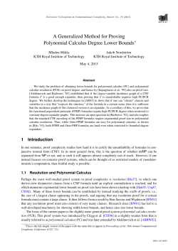 A Generalized Method for Proving Polynomial Calculus Degree