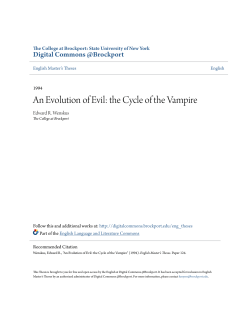 An Evolution of Evil: the Cycle of the Vampire