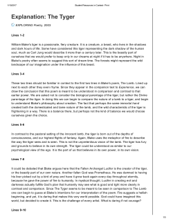 explanation the tyger