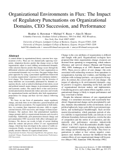 Organizational Environments in Flux