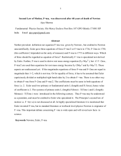 Second Law of Motion, F=ma, was discovered after 48 years of