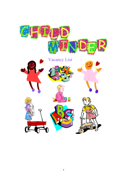 Childminder Vacancy list