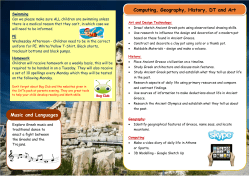 Music and Languages Computing, Geography, History, DT and Art