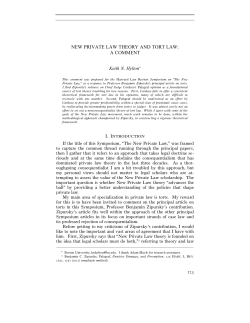 new private law theory and tort law: a comment