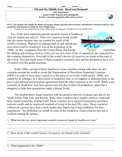 Oil and the Middle East