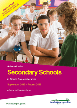 Admission to The Castle School - eDocs