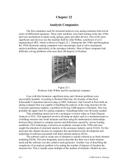 Chapter 22 Analysis Companies