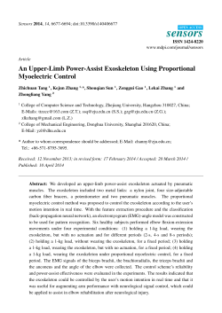 An Upper-Limb Power-Assist Exoskeleton Using Proportional