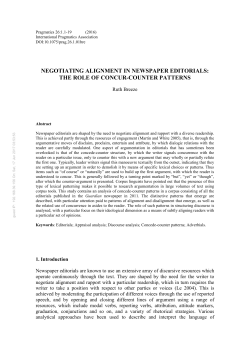 Concessives in the argumentation of the newspaper editorial