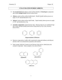 UNSATURATED HYDROCARBONS