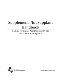 Supplement,Not Supplant Handbook