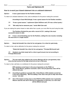 Facts and Opinions #2