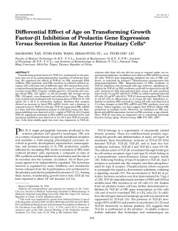 Differential Effect of Age on Transforming Growth Factor