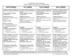 Grade 9 English Language Arts