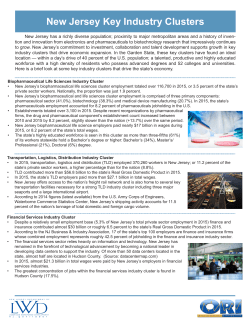 New Jersey Key Industry Clusters