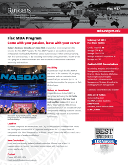 Flex MBA Program - Rutgers Business School