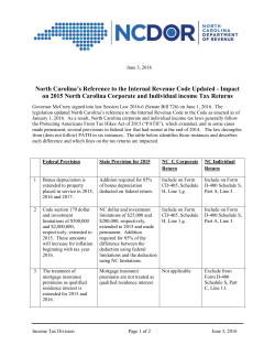 Instructions for Form D-400 - North Carolina Department of Revenue