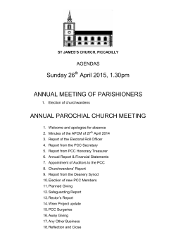 APCM papers 2015 - St James`s Church, Piccadilly