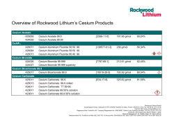 Overview Cesium Products