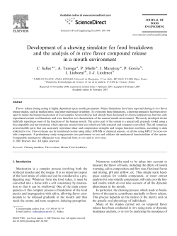 Development of a chewing simulator for food breakdown and