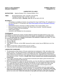 Laboratory Syllabus