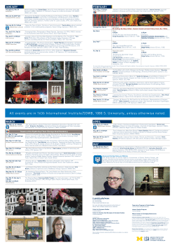 All events are in 1636 International Institute/SSWB, 1080 S