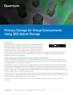 Primary Storage for Virtual Environments Using QXS