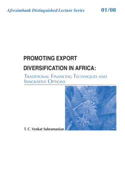 promoting export diversification in africa - African export