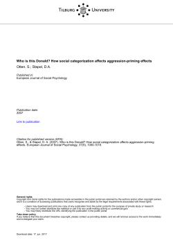 How social categorization affects aggression