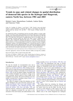 Trends in cpue and related changes in spatial distribution of