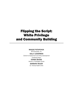 Flipping the Script: White Privilege and