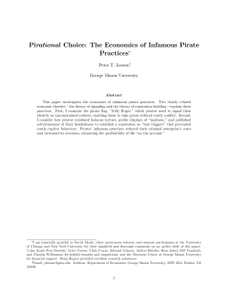 Pirational Choice: The Economics of Infamous Pirate Practices*
